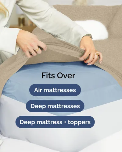 Vista 165 de Extra Deep Twin XL Sheet Set - 3 Piece College Dorm Room - White 01-Blanco
