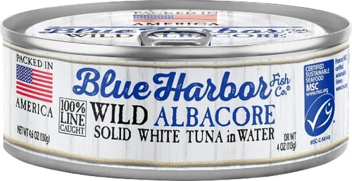 Vista 9 de Blue Harbor Fish Co. - Atún albacora salvaje en agua sin sal añadida, 4.6 onzas