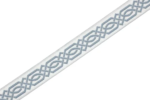 Vista 6 de Carrete de 10.9 yardas 0.79 pulgadas de ancho azul celta Claddagh bordado Jacquard Ribbon 20272