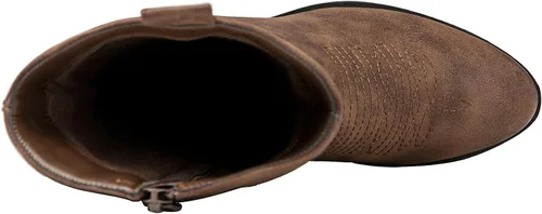 Vista 7 de GLOBALWIN Women's Mid Calf The Western Cowgirl Boots Fashion Cowboy Boots For Women Chunky Low Heel