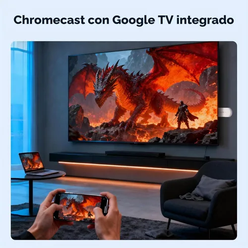 Vista 4 de KP2 Android TV Stick 2GB RAM 8GB ROM Android 14 Amlogic S905Y4 procesador de cuatro núcleos 4K HDR Chromecast asistente de voz Dolby Audio