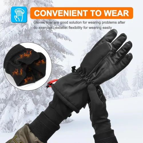 Vista 4 de Cevapro -40 Winter Gloves Waterproof Ski Gloves 3M Insulated Snowboard Gloves