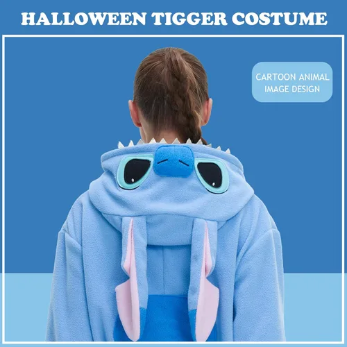 Vista 3 de Pijama unisex de una sola pieza para adultos, disfraz de dibujos animados, cosplay, ropa para el hogar, ropa de dormir para hombres y mujeres