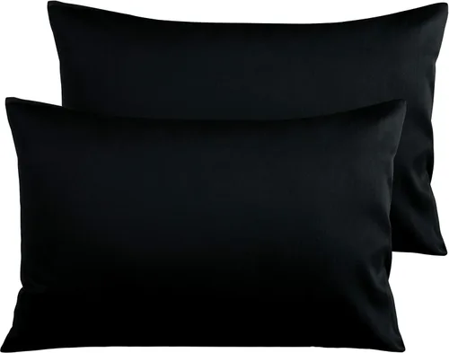 Vista 58 de NTBAY Fundas de Almohada de Algodón Egipcio Queen - Juego de 2, Fundas de Almohada de Algodón de 500 Hilos - Fundas de Almohada Suaves