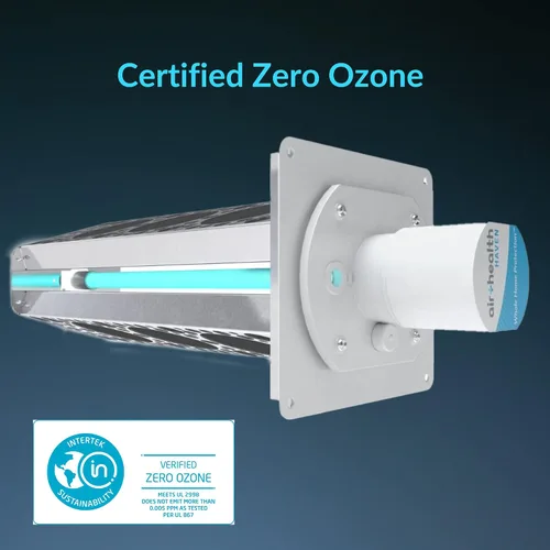 Vista 5 de Air Health Haven Plus - Purificador de aire HVAC Luz UV-C de 16 pulgadas, tecnología PCO y filtración de carbono, para gérmenes, compuestos