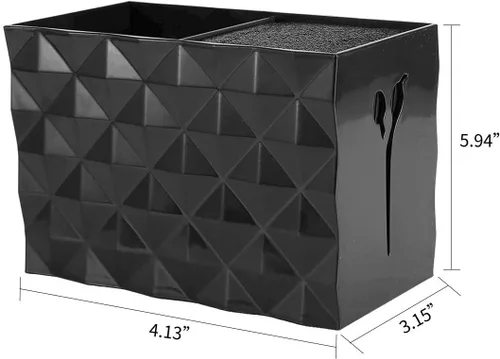 Vista 2 de JIAKAI Caja profesional de tijeras de salón para estilista Tijeras Estuche titular Caso. Peines de peluquería Clips Caja de almacenamiento (negro)