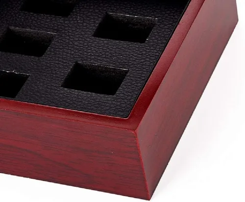 Vista 6 de Championship Big Heavy Ring Display Caja de madera (7 Hoels)
