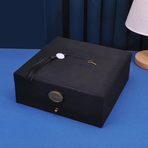 Vista 6 de GYJOYERO Joyero para mujer con cerradura de 3 capas organizador de joyas grande estuche de almacenamiento para aretes collares anillos pulseras