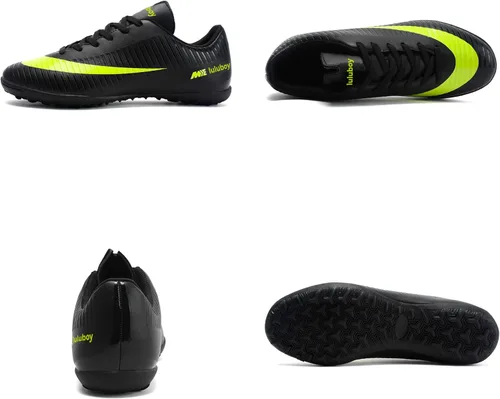 Vista 2 de Zapatos deportivos de fútbol para hombre, antideslizantes, con cordones, para interiores, para césped y futsala, para correr, deportes, tenis