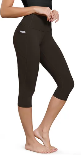Vista 8 de ODODOS Pantalones capri de yoga suaves como mantequilla para salón con bolsillos para mujeres, leggings capri de cintura alta de 14"/19"/21