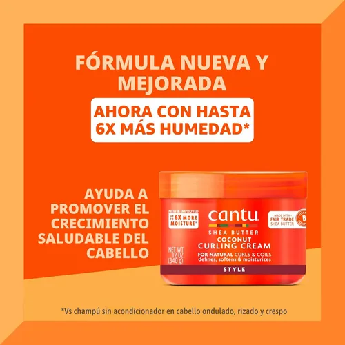 Vista 2 de Crema para rulos Cantu de coco, 12 oz