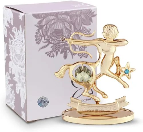 Vista 7 de CRYSTOCRAFT Regalo de sagitario, adorno de constelación con cristal austriaco, adorno de cristal de signo del zodiaco, colección de decoración