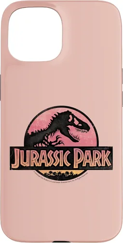 Vista 6 de Funda con logotipo degradado rosa para iPhone 16 Jurassic Park