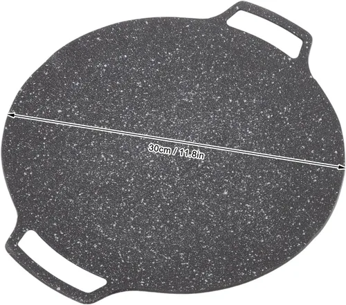 Vista 2 de Sartén coreana, placa coreana para barbacoa, parrilla circular antiadherente para estufa de exterior del hogar, sartén con revestimiento