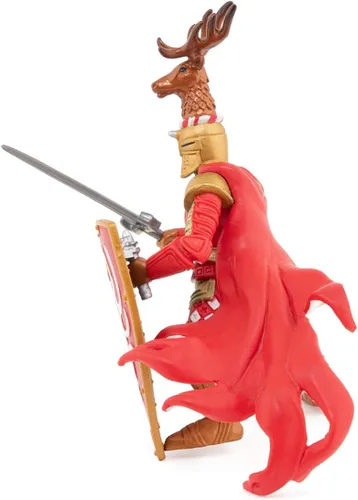 Vista 7 de Papo Figura de la era medieval, caballero ciervo rojo
