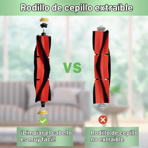 Vista 3 de Paquete de 13 piezas de repuesto compatibles con Roborock S6 Pure S6 E4 S4 Max S6 MaxV S5 S5 Max S4 E2 E3 E5 E20 E25 E35 Xiaomi Mijia Robot 1