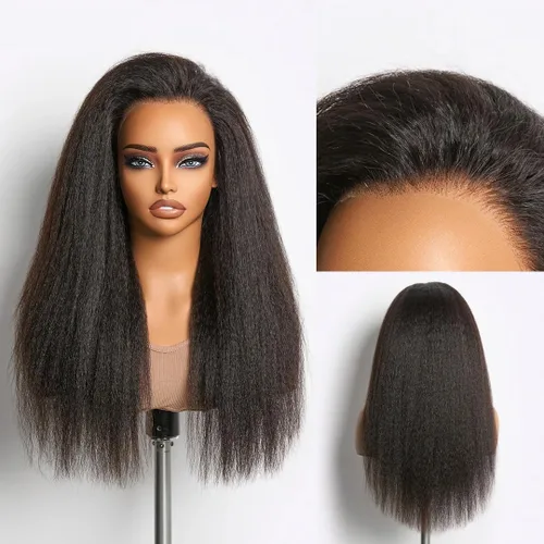 Vista 3 de Wear and Go - Peluca de encaje frontal 360 HD, cabello humano de 28 pulgadas, con encaje precortado, correa oculta, cordón invisible, sin pegamento