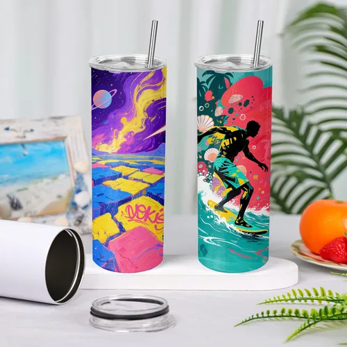 Vista 2 de Joyclub - Vaso de sublimación de 20 onzas en blanco, paquete de 16