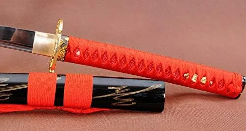 Vista 8 de 41" Handmade FullTang Blade Japanese Samurai Battle Ready Sword Katana Dragon Tsuba