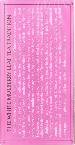 Vista 4 de TRIPLE LEAF TEA Hoja de morera, 20 BG, paquete de 6