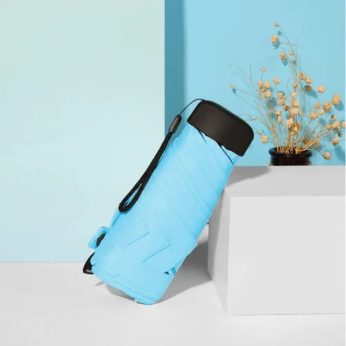 Vista 6 de AFULILI Paraguas pequeño y compacto de viaje, protección UV, mini paraguas perfecto para viajes, ligero y portátil, sombrilla para exteriores