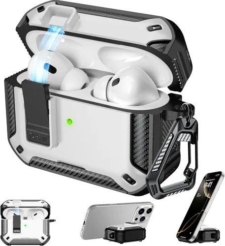 Vista 131 de RFUNGUANGO Fundas protectoras para Airpods de 2ª y 1ª generación, color 2º -Blanco