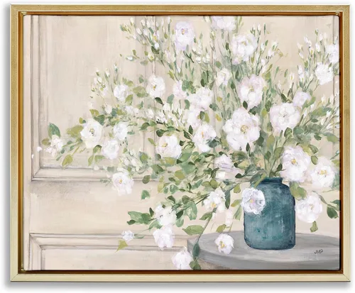 Vista 40 de Birds Floral Meadow Blossoms, 16 x 20 Inch Canvas in Floater Frame Stupell Industries · By Nan · Ready to hang once unboxed · Made in USA