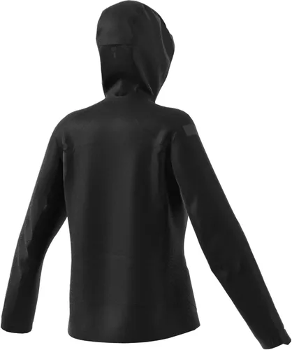 Vista 5 de adidas Marathon - Chaqueta translúcida para mujer, Negro