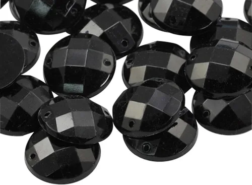 Vista 14 de Allstarco Blue Aqua CH24 - Cuentas redondas para coser con parte trasera plana, diamantes de imitación acrílicos, gemas de plástico para coser