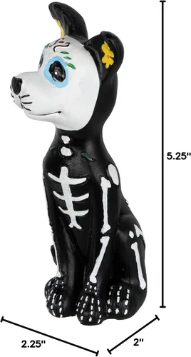 Vista 9 de Northlight Figura decorativa de perro con esqueleto del Día de los Muertos de 5 pulgadas