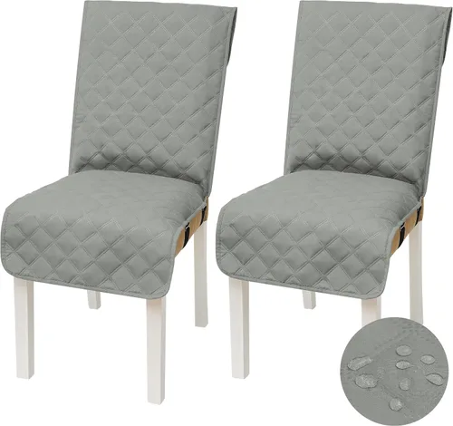 Vista 16 de Yonus Funda impermeable para silla de comedor, funda para silla de oficina, funda resistente al agua para silla de comedor, funda para silla