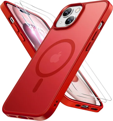 Vista 90 de Miracase Funda diseñada para iPhone SE 2022/SE 2020/7/8, funda multicolor de silicona a prueba de golpes (rojo)