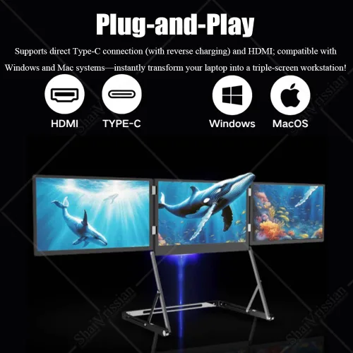 Vista 6 de Laptop Screen Extender with 1080p Fhd for Productivity 14