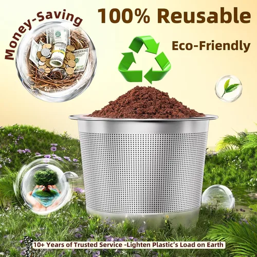 Vista 6 de 1 paquete de cápsulas de café reutilizables K Cups para Keurig 1.0: cápsulas de café reutilizables de acero inoxidable para cápsulas de café Keurig