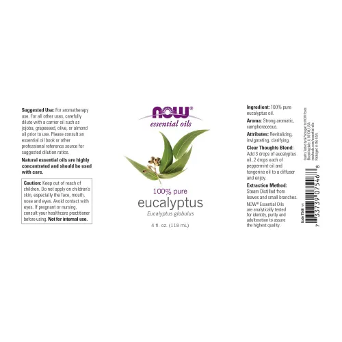 Vista 2 de NOW Foods Aceite de eucalipto globulus, 4 onzas líquidas