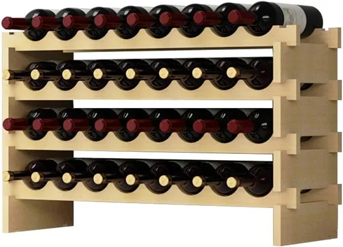 Vista 9 de soges Estante de vino para 100 botellas, estante apilable de almacenamiento de vino de 10 niveles, estantes de exhibición de vino, estante de vino