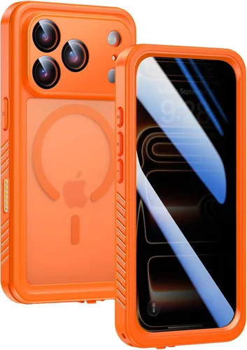 Vista 10 de Lanhiem Funda Magnética para iPhone 17 Pro de Privacidad, Funda Impermeable a Prueba de Polvo, [Protector de Pantalla Antiespía Integrado]