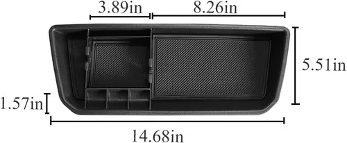 Vista 3 de Compatible con VW Volkswagen Atlas/Atlas Cross Sport 2018 2019 2020 2021 2022 2023 Organizador de tablero interior con soporte para teléfono