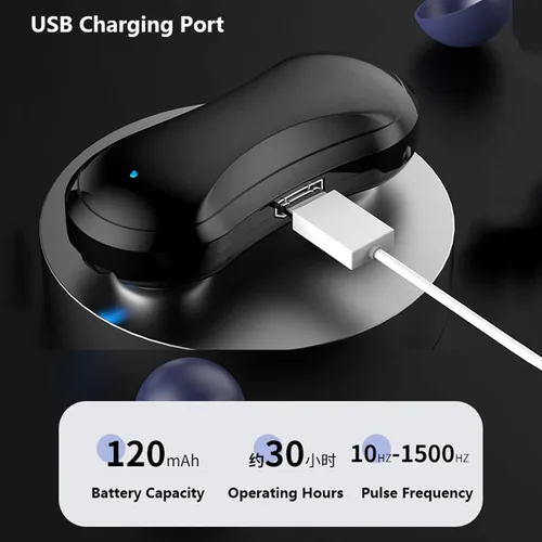 Vista 3 de Dispositivos eléctricos para ronquidos Masaje inteligente eléctrico Tapón de ronquido Instrumento de sueño Portátil Anti-ronquidos Masajeador