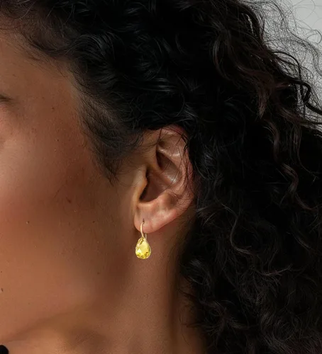 Vista 28 de 14K Solid Gold Earrings - Gemstone Earrings for Women - 14K Gold Earrings for Women - Birthstone Earrings - Teardrop Earrings for Women - Gold