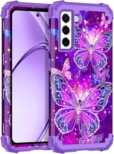 Vista 16 de Rancase Funda para Galaxy S21 FE 5G, tres capas resistentes a prueba de golpes, protección de plástico duro+funda protectora de goma de silicona