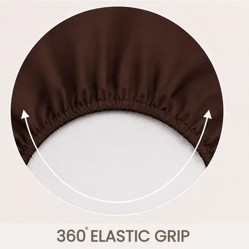 Vista 149 de Sábana bajera ajustable de lujo suave de 600 hilos, 100% algodón egipcio, sábana bajera ajustable individual con elástico alrededor, se adapta a