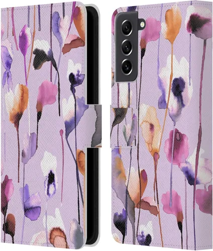 Vista 274 de Head Case Designs Officially Licensed Ninola Abstract Poppies Lilac Floral Leather Wallet Case Compatible with Samsung Galaxy A07 4G