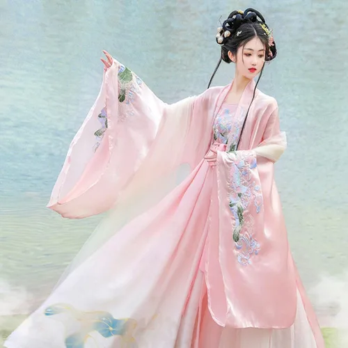 Vista 6 de KAROYD Traje de cosplay, bordado Hanfu chino estilo antiguo traje de las mujeres para HalloweenNavidad
