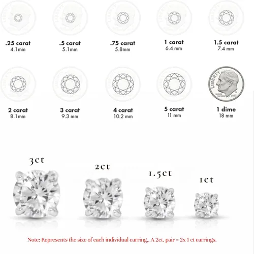 Vista 8 de Aretes de diamantes de moissanita de oro blanco de 14 quilates para hombres y mujeres, aretes de diamante de imitación de oro sólido para hombres