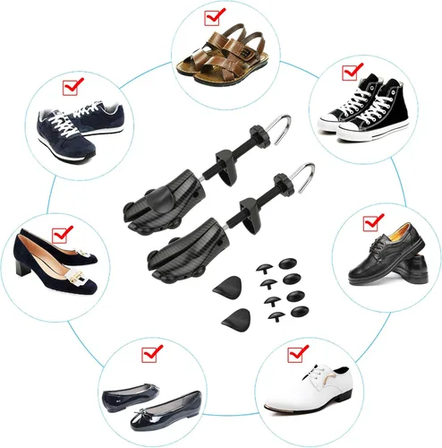 Vista 6 de Shoe Stretcher with Carrying Bag Adjustable Unisex Shoe Trees with 2 Air Purifying Bag Negro-m Talla (US 9-13) L