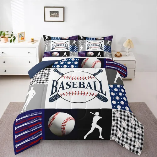 Vista 130 de Juego de ropa de cama de baloncesto para niños y adolescentes, juego de edredón deportivo para niños, tamaño matrimonial, suave, ligero, decoración