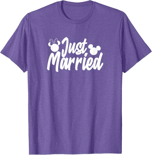 Vista 9 de Disney Mickey & Friends Mickey & Minnie Just Married Lyrics Camiseta Negro