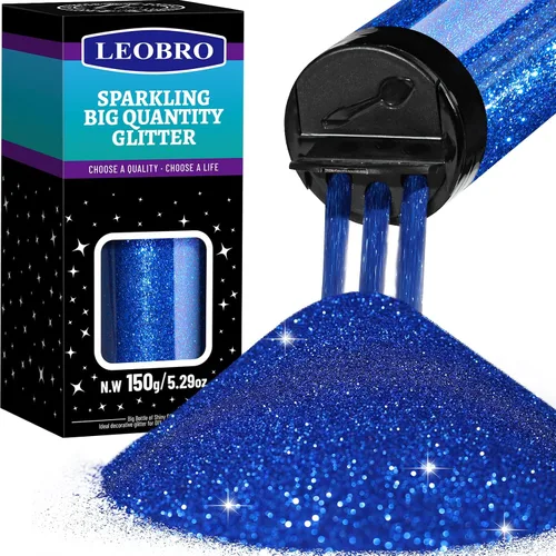 Vista 23 de LEOBRO - Purpurina dorada champán, 150g/5.29oz, purpurina gruesa para manualidades, resina, uñas, cuerpo, cara, vaso DIY, decoraciones
