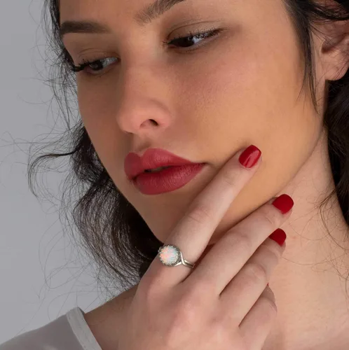 Vista 27 de 925 Sterling Silver Gemstone Rings for Women - Anniversary Rings for Women - Sterling Silver Rings for Women - Dainty Sterling Silver Rings